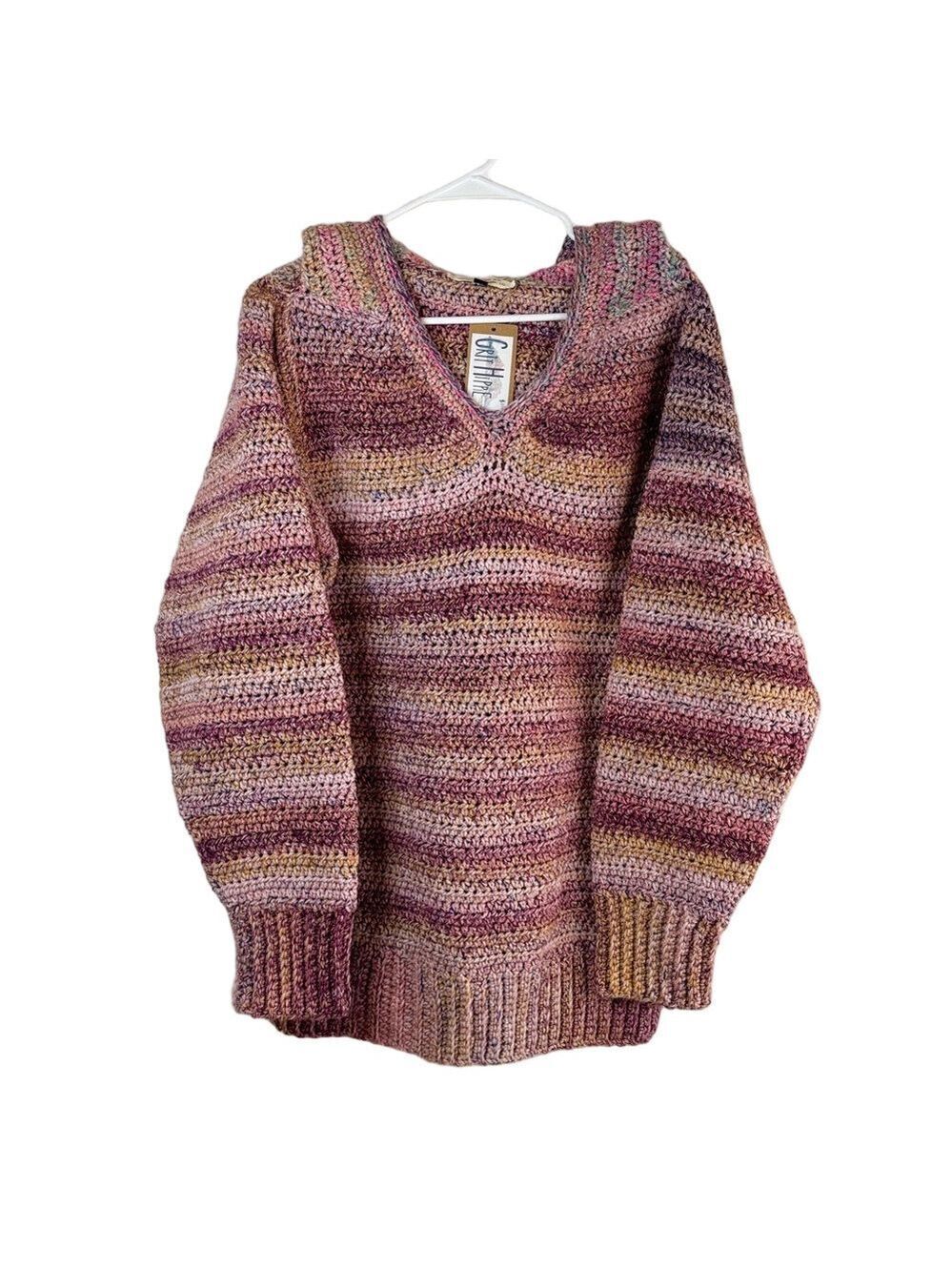 *NWT* HANDMADE Crochet Hoodie Sweater